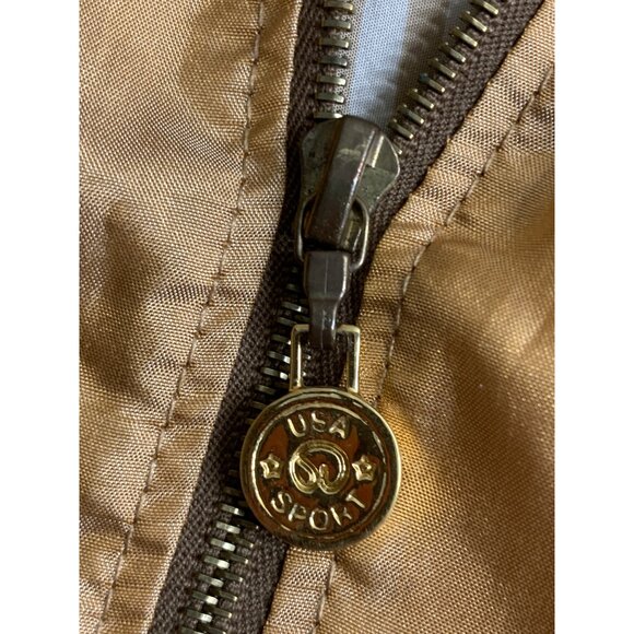 VTG St. John Sport Women's Gold Jacket Small Zip Italy Pockets Lined GUC 7346 - Picture 11 of 12